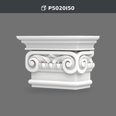 Poliüretan 14x28x19 cm Pilaster Sütun İyon Başlık