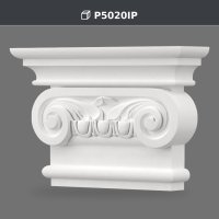 İyon Tarzı Klasik Poliüretan Pilaster Sütun Başlığı
