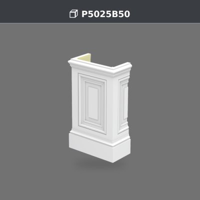14x28x46 cm Pilaster Alt Kaide Poliüretan dekorasyon ürünü