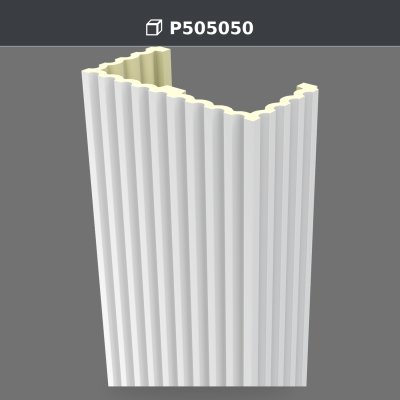 P505050 25x50x240 cm Yivli Poliüretan Pilaster Sütun Dekoru, ürün fotoğrafı