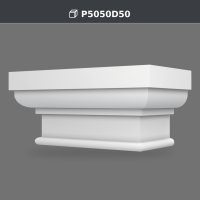 34x69x32 cm Polyurethane Pilaster Capital Decoration – P5050D50