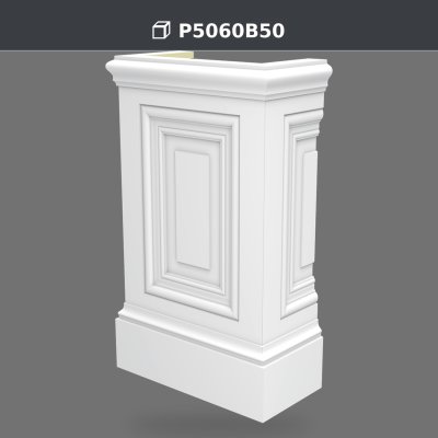P5060B50 33x66x109 cm Poliüretan Pilaster Sütun Alt Kaidesi, ürün fotoğrafı