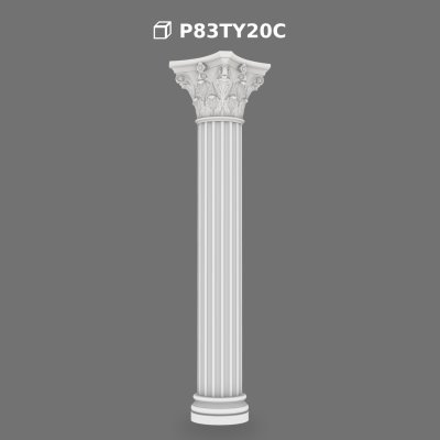 360x2790 mm Dairesel Poliüretan Tam Sütun Tasarımı