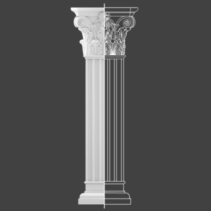 Pilaster Kısa Roma Sütun
