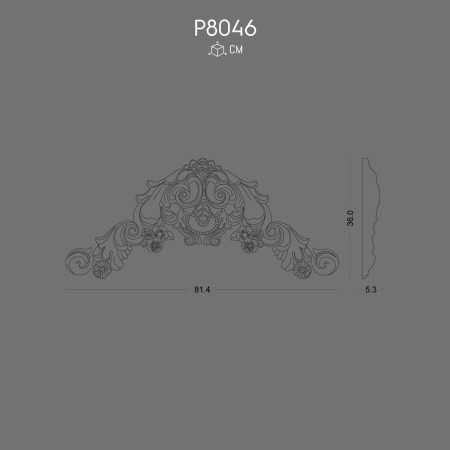 This elegant ceiling decoration highlights the timeless beauty of polyurethane design in a classical salon setting. The centerpiece features a circular medallion enriched with intricate floral motifs, acanthus leaf carvi