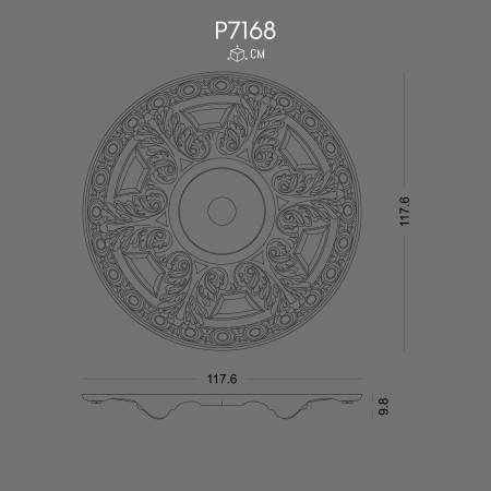This elegant ceiling decoration highlights the timeless beauty of polyurethane design in a classical salon setting. The centerpiece features a circular medallion enriched with intricate floral motifs, acanthus leaf carvi