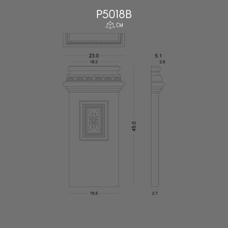 P5018B Pilaster Sütun Alt Kaide POLURE 2026 FİYAT LİSTESİ