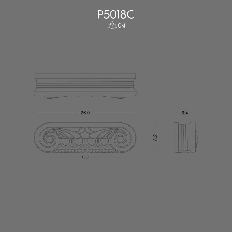 P5018C Pilaster Sütun İyon Başlık POLURE 2026 FİYAT LİSTESİ