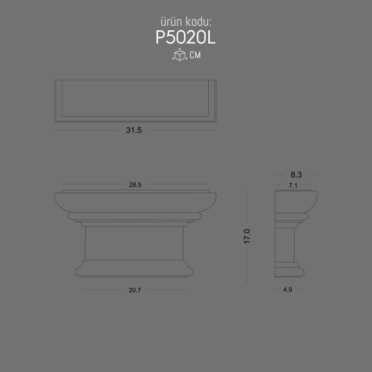 P5020L Pilaster Sütun Başlık POLURE 2026 FİYAT LİSTESİ