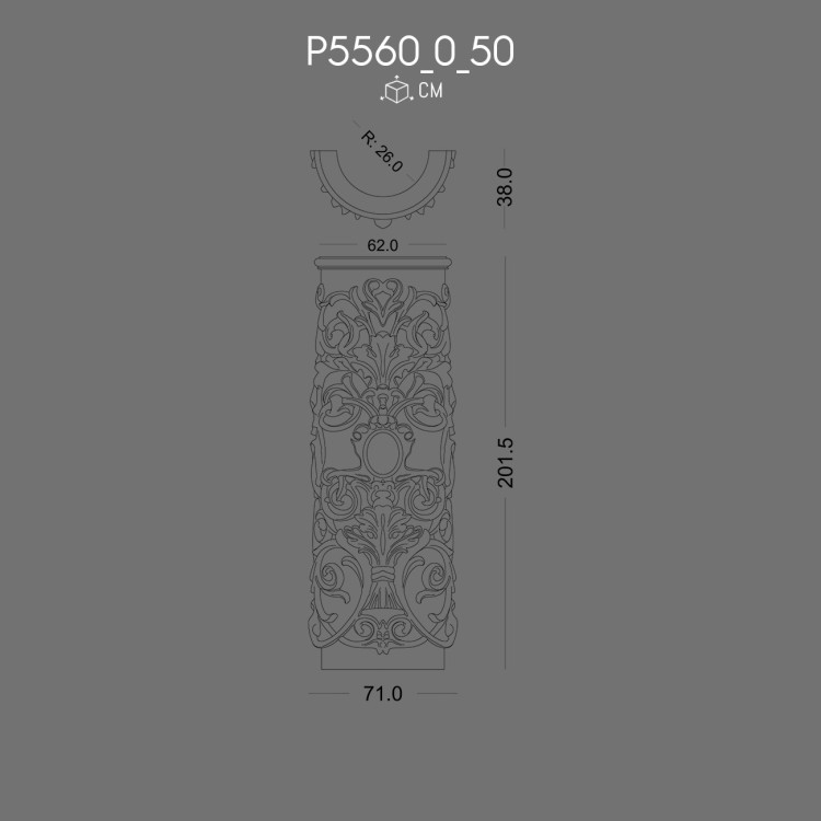 P5560 0_50_Desenli Sütun Ayağı POLURE 2026 FİYAT LİSTESİ