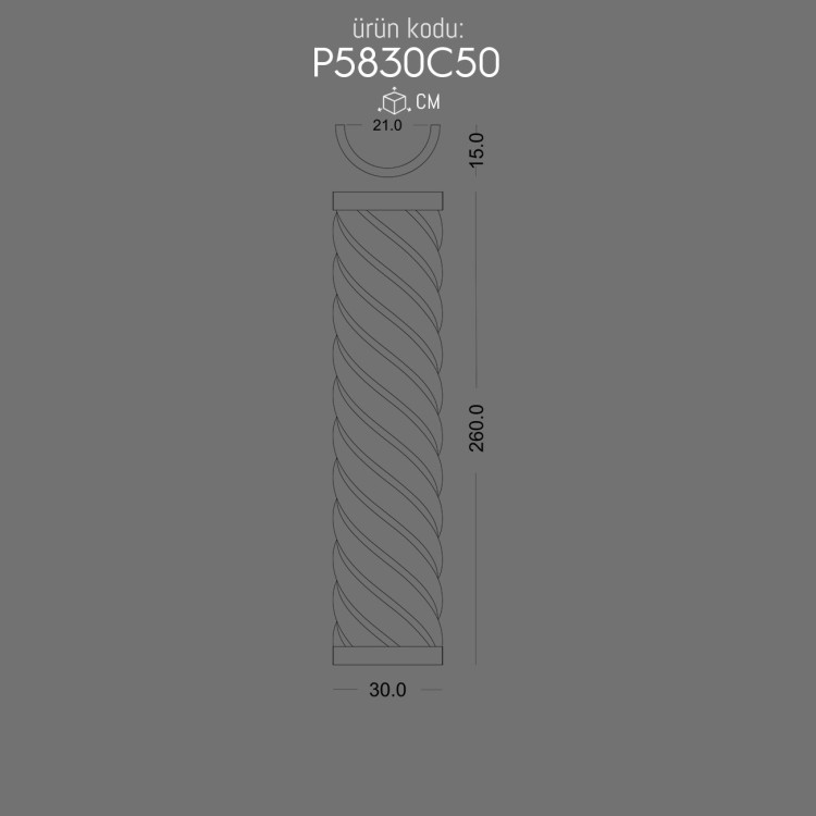 P5830C50 Burgulu Sütun POLURE 2026 FİYAT LİSTESİ