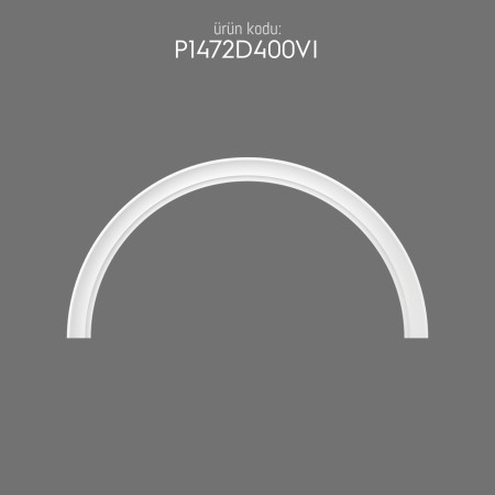 Polyurethane Round Curved Arch P1472D400VI Exterior and Window Decoration