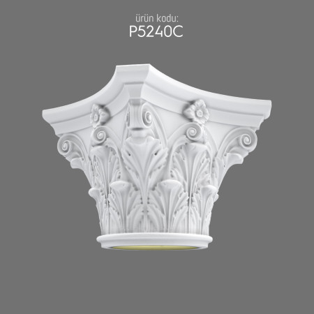 P5240C Polyurethane Column Capital Byzantine Roman Greek Iconic Design