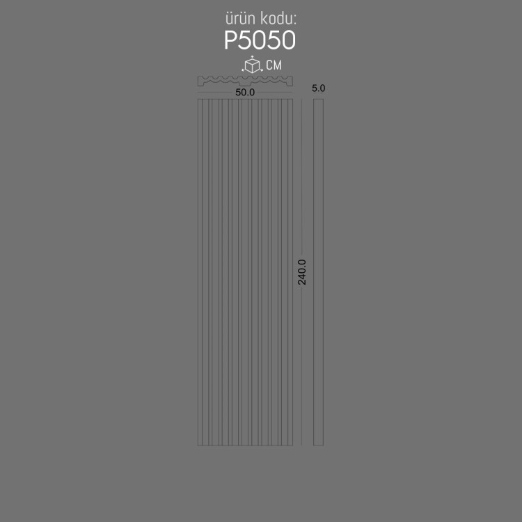 P5050 Fluted Pilaster Column POLURE 2025 FİYAT LİSTESİ