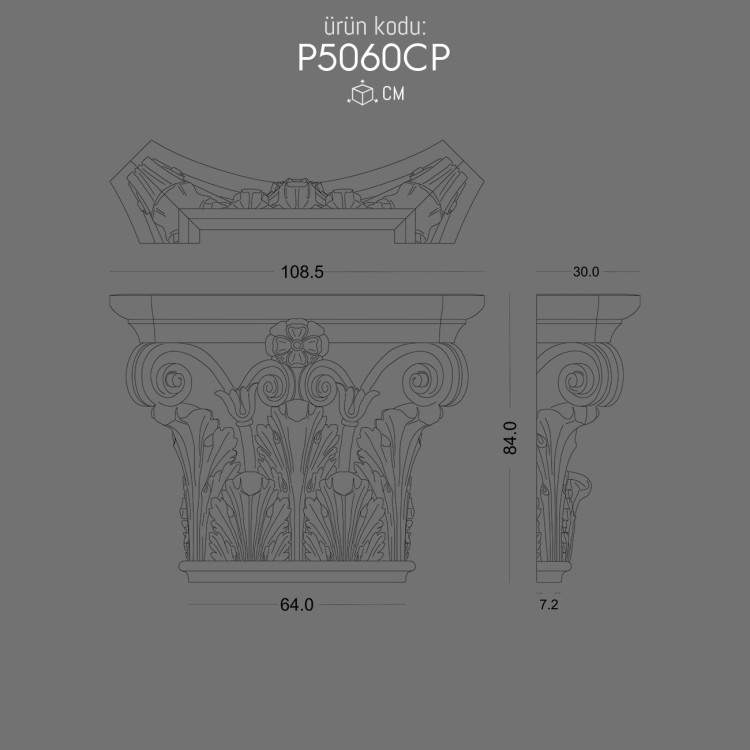 P5060CP Pilaster Sütun Başlık POLURE 2026 FİYAT LİSTESİ