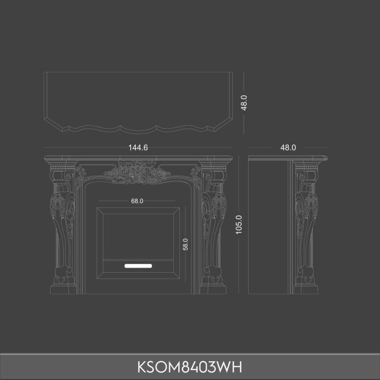 KSOM8403WH dekoratif-elektrikli-somine POLURE 2026 FİYAT LİSTESİ