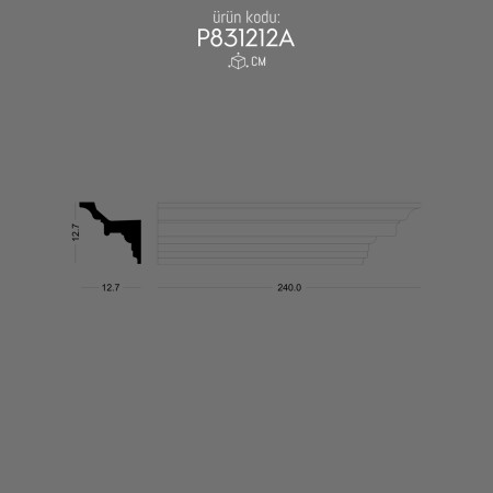 P831212A Sade Duvar kartonpiyer Poliüretan desensiz