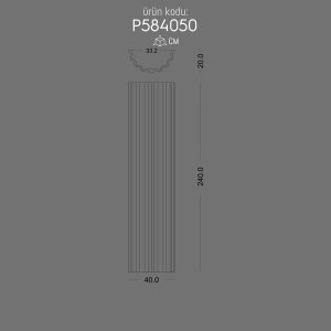 P584050 Yivli Sütun Dayanıklılığı ve Uzun Ömürlü Dekoratif Tasarım