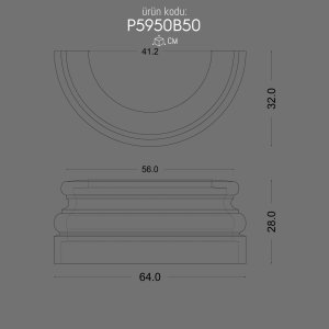 P5950B50 Base Colonna in Poliuretano Classica