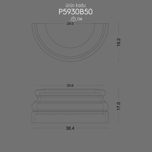 P5930B50 Column Base Decorative Element for Hotel Spaces