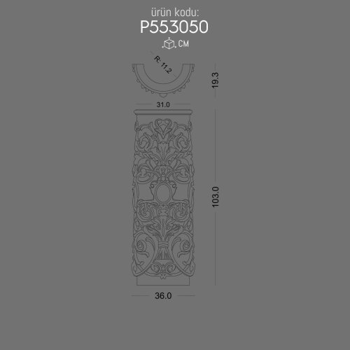 P553050 Desenli Sütun Ayağı POLURE 2026 FİYAT LİSTESİ