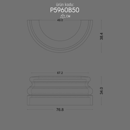 P5960B50 Sütun Alt Kaide POLURE 2026 FİYAT LİSTESİ