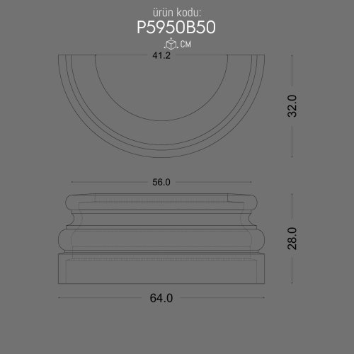 P5950B50 Sütun Alt Kaide POLURE 2026 FİYAT LİSTESİ