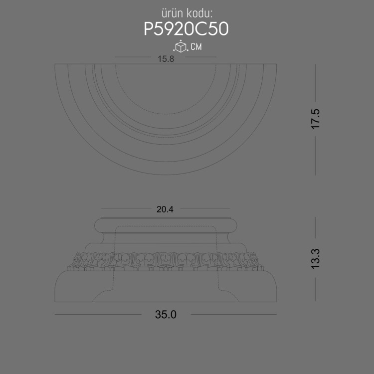 P5920C50 Column Base POLURE 2026 FİYAT LİSTESİ