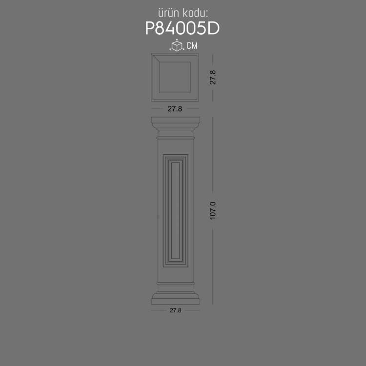 P84005D pilaster-short-roman-column POLURE 2026 FİYAT LİSTESİ