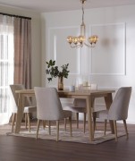 Modern classic villa dining ideas with polyurethane wall moulding Balancing Modern Simplicity with Classic EleganceThis interior design highlights the integration of polyurethane moulding