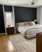 Modern Minimalist Bedroom with Polyurethane Wall Details and Warm Textural Layers Polyurethane Detailing in Modern Minimalist BedroomsThe use of polyurethane in wall detailing transforms a simple backdro