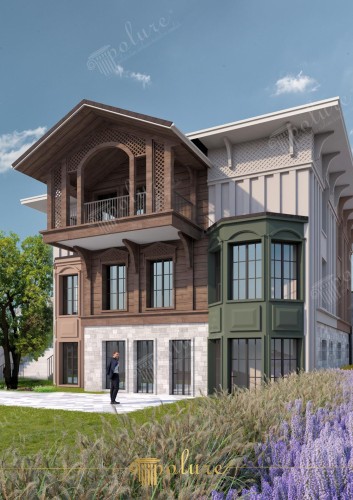 Poliüretan Estetik Villa Cephe Dekorasyonu ve Şık Giriş Tasarımı <h2>Estetik ve Fonksiyonel Villa Cephe Çözümleri</h2><p>Villa cephe tasarımı, yapıların çevresiyle kurduğu ilk etkileşim açısından büyük önem taşır. Poliüretan dekoratif elemanlarla hazırlanan bu cephe düzeni, dayanıklılığı ve hafifliği ile ön plana çıkarken aynı zamanda özgün estetik detaylar katar. Ahşap dokusu, taş kaplama ve renkli panellerin birlikte kullanımı cepheye hem sıcaklık hem de zarif bir görünüm kazandırmaktadır.</p><p>Çıkmalı pencereler, balkon detayı ve kemerli açıklıklar, rustik ve klasik mimari arasında bir köprü işlevi görmekte, binaya üç boyutlu bir hareketlilik katmaktadır. Özellikle kemer ve sütunların mimaride ilk kez Antik Yunan ve Roma dönemlerinde sistemli kullanıldığı düşünüldüğünde, bu tür detayların bugün modern yapı tasarımlarında halen değerini koruduğu görülmektedir.</p><h2>Giriş Yolunda Zarif Dokunuş</h2><p>Giriş yolunun geniş ve ferah tutulması, misafirler için davetkar bir atmosfer oluşturur. Çevresindeki doğal peyzaj düzeni, yapının estetik bütünlüğünü pekiştirmektedir. Dekoratif öğelerin yanı sıra fonksiyonel çözümler de sunan bu yaklaşım, villanın prestijli ve özgün bir görünüm kazanmasına katkıda bulunmaktadır.</p><ul><li>Poliüretan malzeme ile uzun ömürlü çözümler</li><li>Ahşap ve taş dengesinin doğal uyumu</li><li>Klasik mimariye referans veren kemerli detaylar</li><li>Modern fonksiyonellik ile birleşen rustik estetik</li></ul>