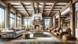 Harmony of Modern Rustic Decoration Polyurethane Beams and Log Rafters While rustic decoration brings natural beauty and a feeling of warmth to our homes, polyurethane beams and log rafters bring this style with a modern 