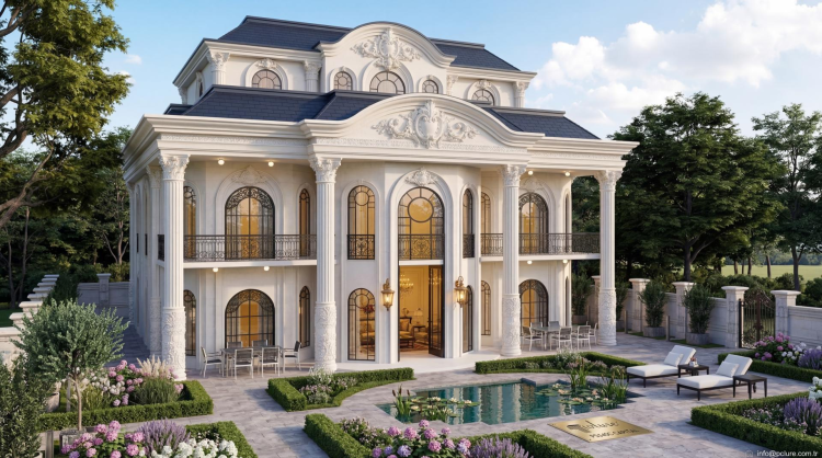 villa dıs cephe modelleri villa tasarım dekorasyon fikirleri Dekoratif poliüretan prekast dıs cephe tasarımı polure mimari çizimleri