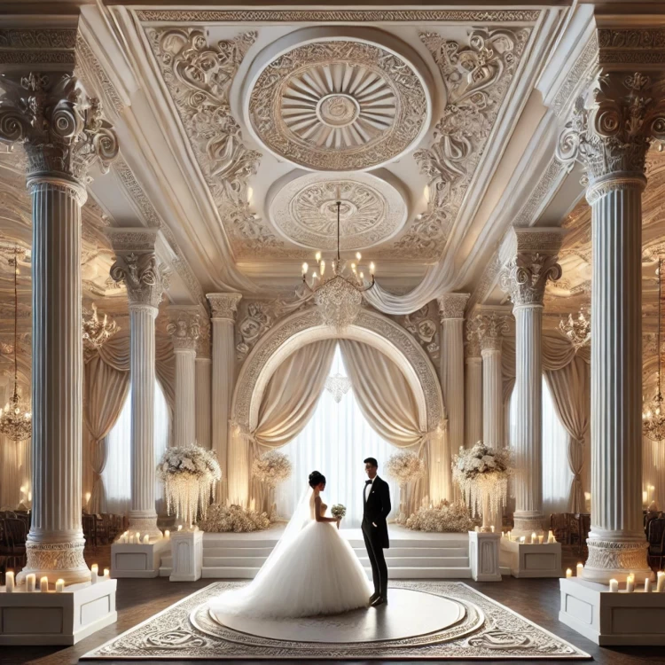 Poliüretan Dekorasyon ile Zarif Klasik Düğün Salonu Sütun Modelleri <h2>Klasik Düğün Salonlarında Poliüretan Detayların Zarafeti</h2>
<p><strong>Poliüretan</strong> sütunlar ve görkemli <strong>Korint başlıklar</strong>, klasik düğün salonlarının vazgeçilmez unsurlarıdır. Bu detaylar sadece dayanıklılık açısından değil, aynı zamanda estetik bir bütünlük sunarak mekânın ihtişamını artırır.</p>
<p>Salon dekorasyonunda kullanılan yüksek tavan süslemeleri ve detaylı işlemeler, misafirlere zamansız bir görsel şölen sunar. Özellikle <strong>klasik düğün salonu</strong> modellerinde sütunların çevresine yerleştirilen ışıklandırmalar sahne etkisini güçlendirir.</p>
<p>Kısa bir tarihsel not olarak, Antik Yunan ve Roma dönemlerinden bu yana sütun başlıkları yapısal destekten öte sanatsal bir ifade aracı olmuştur. Dorik, İyonik ve Korint düzenleri arasında en zarif sayılan Korint stili, modern düğün salonlarında da görkemli havasıyla tercih edilmektedir.</p>
<h2>Dekorasyon Fikirleri ve Uyum</h2>
<p>Krem ve altın tonlarında hazırlanan tavan süslemeleri, pencereleri taçlandıran perde grupları ile uyumlu bir denge kurar. Çiftin romantik atmosferde öne çıkması için dekorasyonda simetrik düzenlemeler tercih edilir. Ortamın bütünlüğü, çiçek düzenlemeleri ve yumuşak ışık oyunlarıyla desteklenir.</p>
<ul>
<li><strong>Dekorasyon</strong> detaylarında uyumlu renk geçişleri</li>
<li>Gösterişli avizeler ve zarif aydınlatmalar</li>
<li>Simetrik sütun düzenlemeleri</li>
<li>Kalıcılığıyla öne çıkan <strong>poliüretan süslemeler</strong></li>
</ul>
<p>Bu unsurlar birleştiğinde düğün alanı, hem görsel bir şölen hem de romantik bir atmosferin simgesi haline gelir.</p>

<p><strong>Poliüretan</strong> dekorasyon klasik düğün salonlarına zarafet kazandırır. Korint tarzı sütun başlıkları ihtişamı vurgular. Tavan süslemeleri mekâna görsel derinlik katar. Krem ve altın tonları asaleti temsil eder. Işıklandırmalar romantik etkiyi artırır. Çiçek düzenlemeleri doğal bir bütünlük sağlar. <strong>Klasik düğün salonu</strong> dekorasyonu çiftleri ön plana çıkarır. Sütunların zamansız estetiği mekânı büyüleyici kılar. Kristal avizeler parlak bir atmosfer yaratır. Uyumlu perde seçimleri simetri sağlar. <strong>Dekorasyon</strong> detaylarında poliüretan malzeme dayanıklıdır. Tarihsel Korint tarzı geçmişin izini günümüze taşır. Ortamın inceliği misafirlerde unutulmaz bir iz bırakır. Salon tasarımı şıklıkla işlevselliği birleştirir. Böylece her düğün görkemli bir deneyime dönüşür.</p>